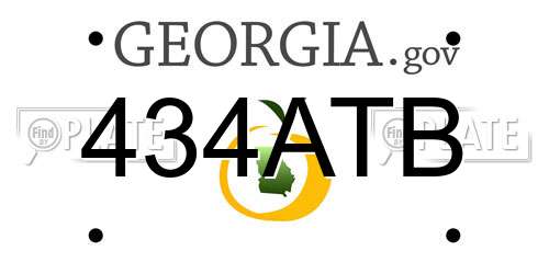 434ATB Georgia License Plate