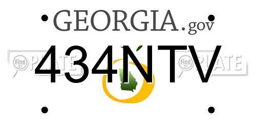 434NTV Georgia License Plate
