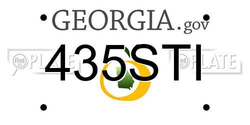 435STI Georgia License Plate