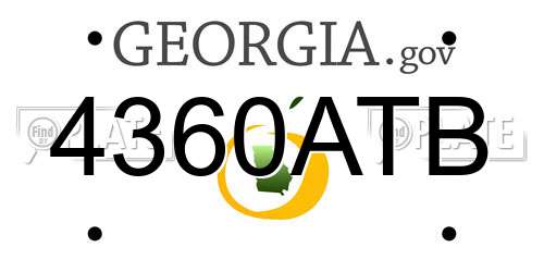 4360ATB Georgia License Plate