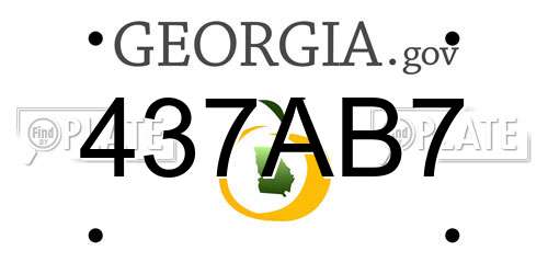 437AB7 Georgia License Plate