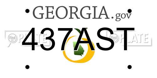 437AST Georgia License Plate