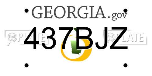 437BJZ Georgia License Plate