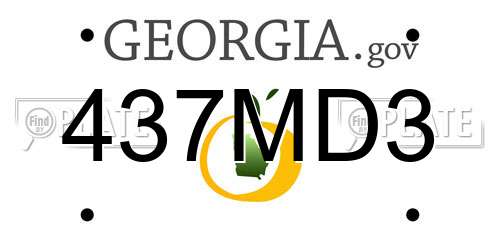 437MD3 Georgia License Plate