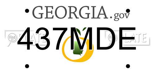 437MDE Georgia License Plate