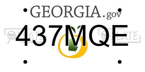 437MQE Georgia License Plate