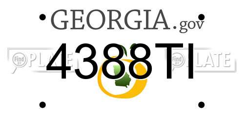 4388TI Georgia License Plate