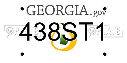 438ST1 Georgia License Plate