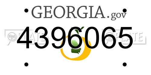 4396065 Georgia License Plate
