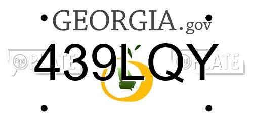 439LQY Georgia License Plate