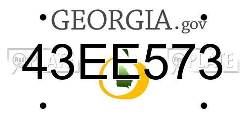 43EE573 Georgia License Plate