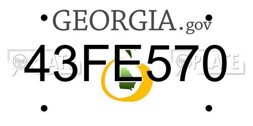 43FE570 Georgia License Plate