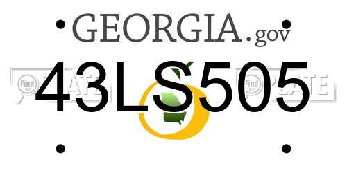 43LS505 Georgia License Plate