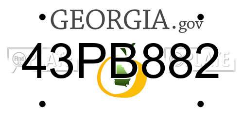 43PB882 Georgia License Plate