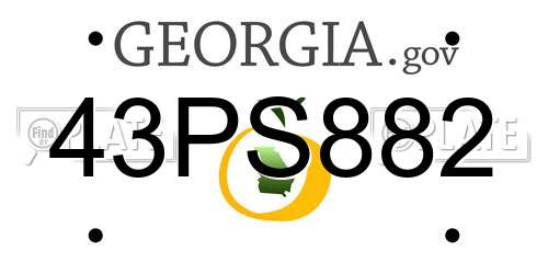 43PS882 Georgia License Plate