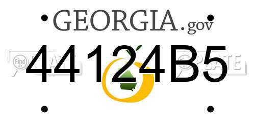 44124B5 Georgia License Plate