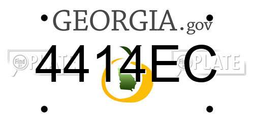 4414EC Georgia License Plate
