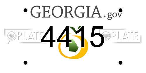 4415 Georgia License Plate