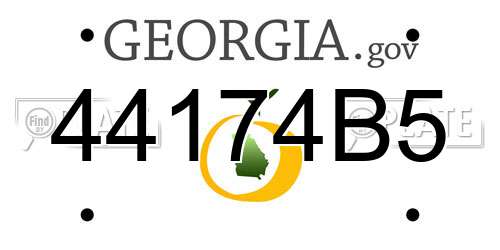 44174B5 Georgia License Plate