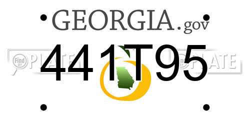 441T95 Georgia License Plate