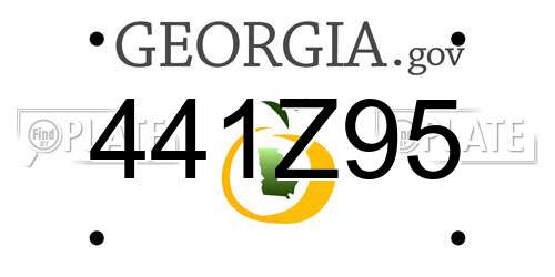 441Z95 Georgia License Plate