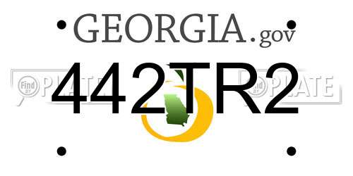 442TR2 Georgia License Plate
