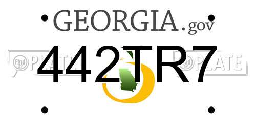 442TR7 Georgia License Plate