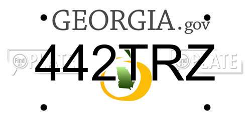 442TRZ Georgia License Plate