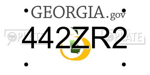 442ZR2 Georgia License Plate