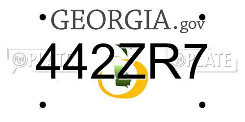 442ZR7 Georgia License Plate