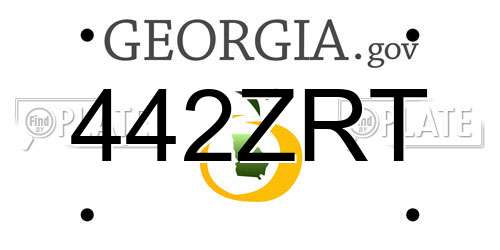 442ZRT Georgia License Plate