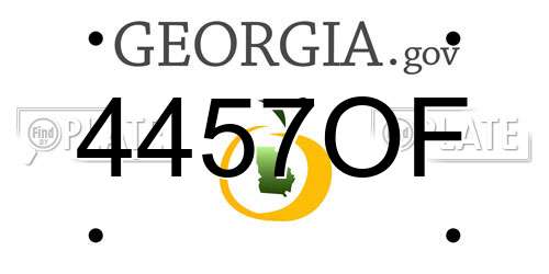4457OF Georgia License Plate