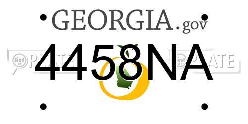 4458NA Georgia License Plate