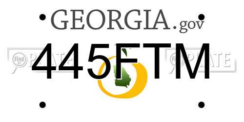 445FTM Georgia License Plate