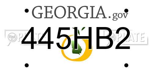 445HB2 Georgia License Plate