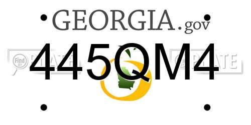 445QM4 Georgia License Plate