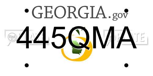 445QMA Georgia License Plate