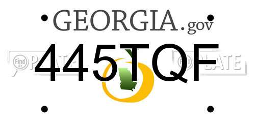 445TQF Georgia License Plate