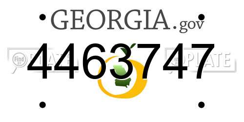 4463747 Georgia License Plate
