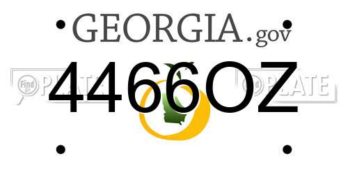 4466OZ Georgia License Plate