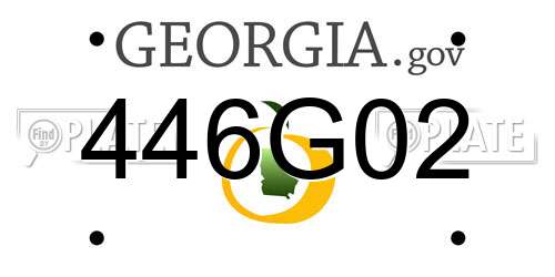 446G02 Georgia License Plate