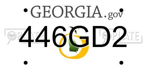 446GD2 Georgia License Plate