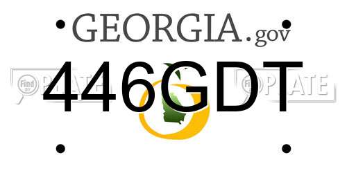 446GDT Georgia License Plate