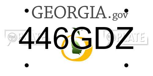 446GDZ Georgia License Plate