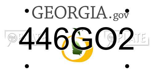 446GO2 Georgia License Plate