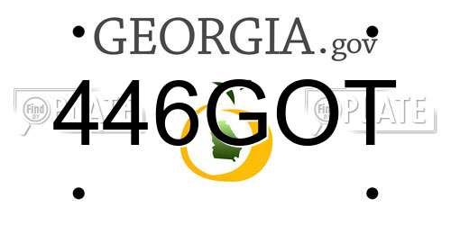 446GOT Georgia License Plate