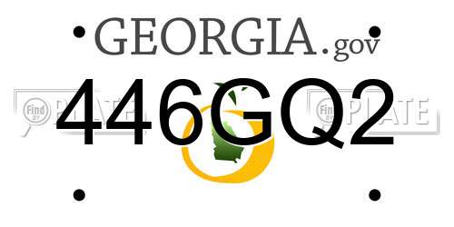 446GQ2 Georgia License Plate