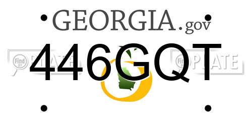446GQT Georgia License Plate