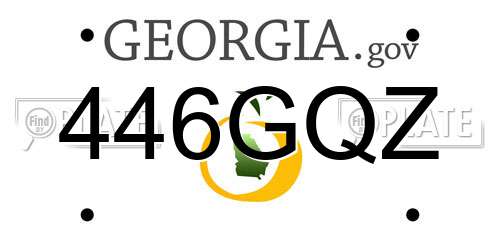 446GQZ Georgia License Plate