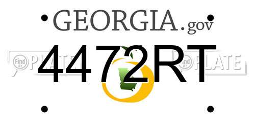 4472RT Georgia License Plate